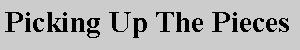 Text Box: Picking Up The Pieces